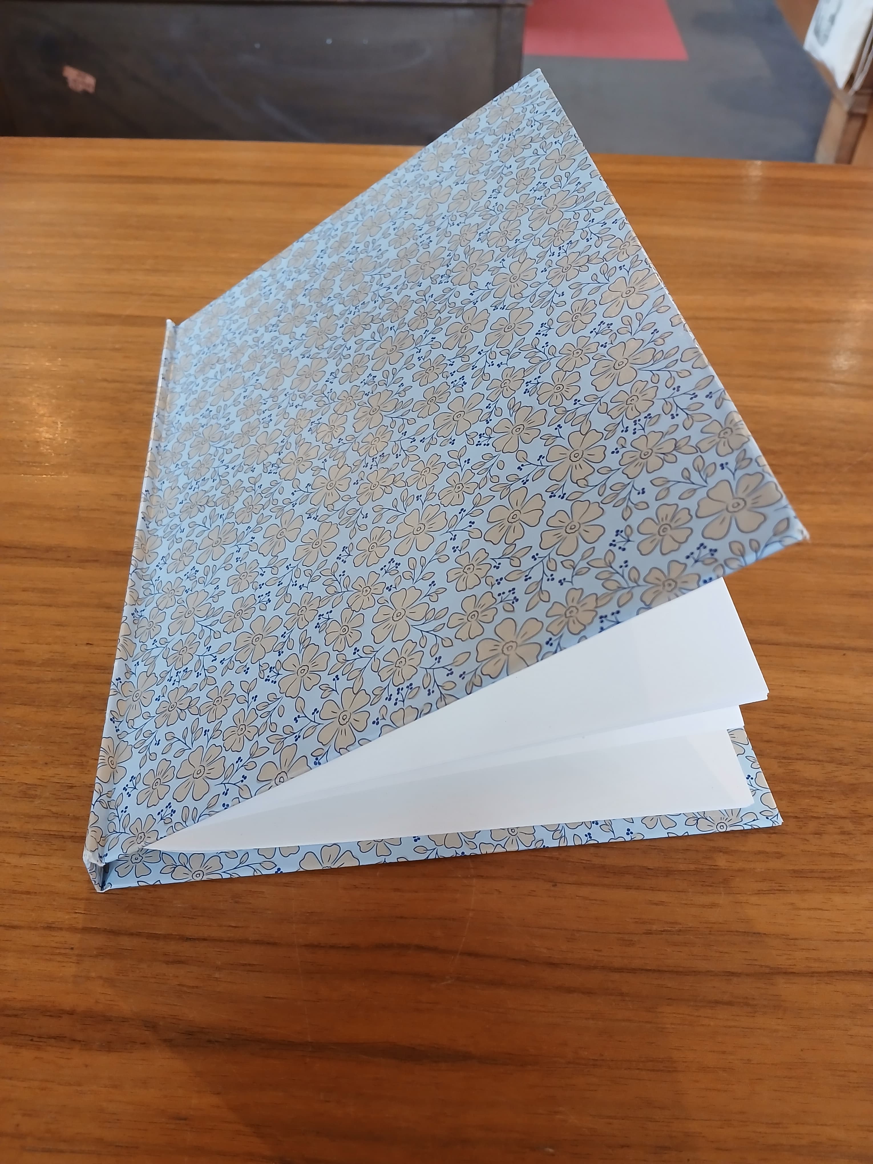 Handmade notebook with floral cover