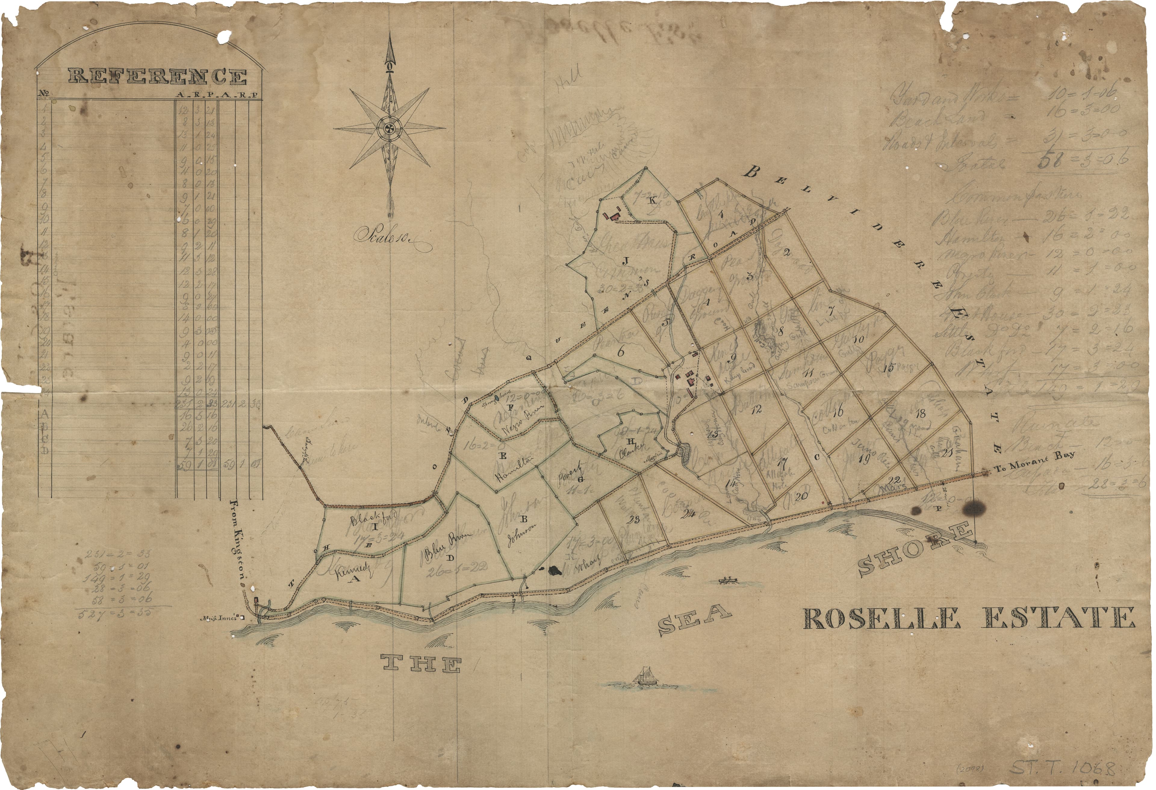 Map of the Rozelle Estate
