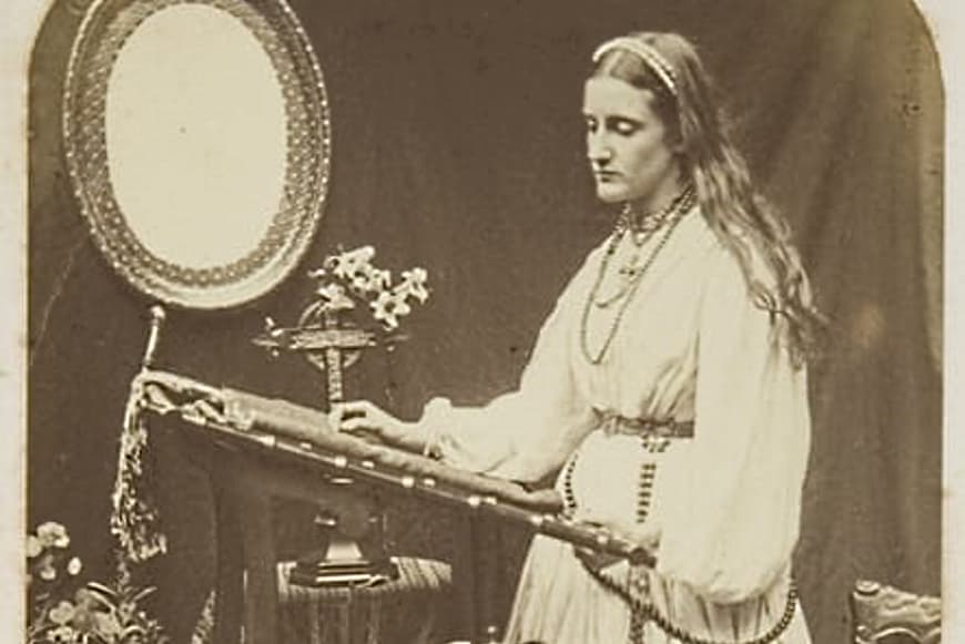 Vintage sepia photo of Alice Kerr