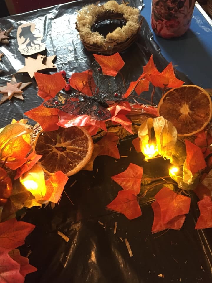 Wreath in autumnal colours