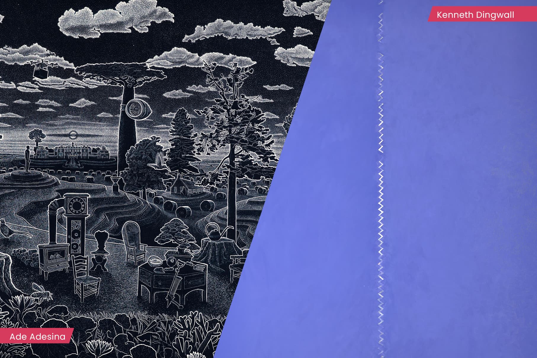 Artworks from Ade Adesina and Kenneth Dingwall