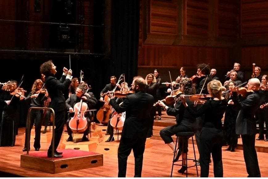 Orchestra on stage