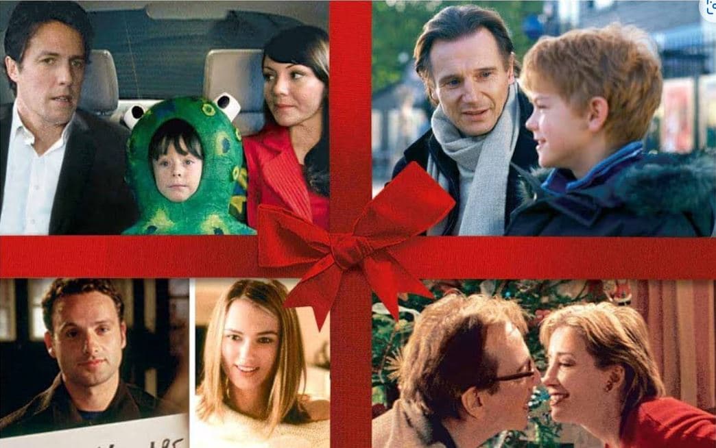 scenes from the film wrapped in a red bow