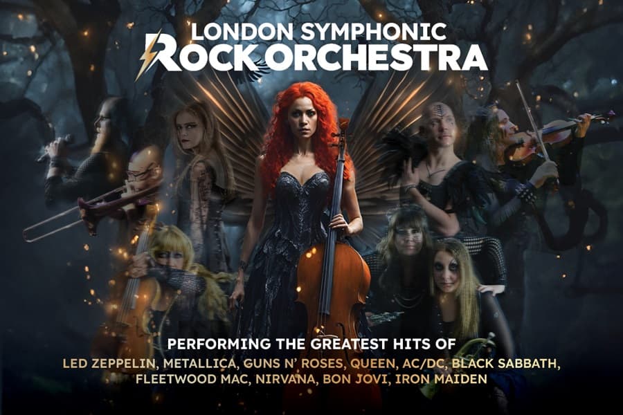 Image shows woman with red hair holding violin