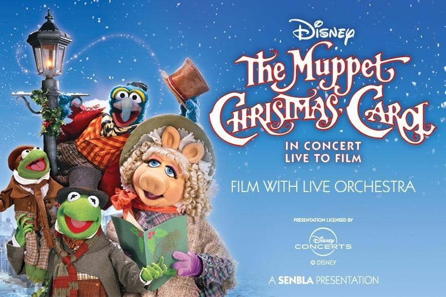 Disney's The Muppets Christmas Carol Movie with live music poster 