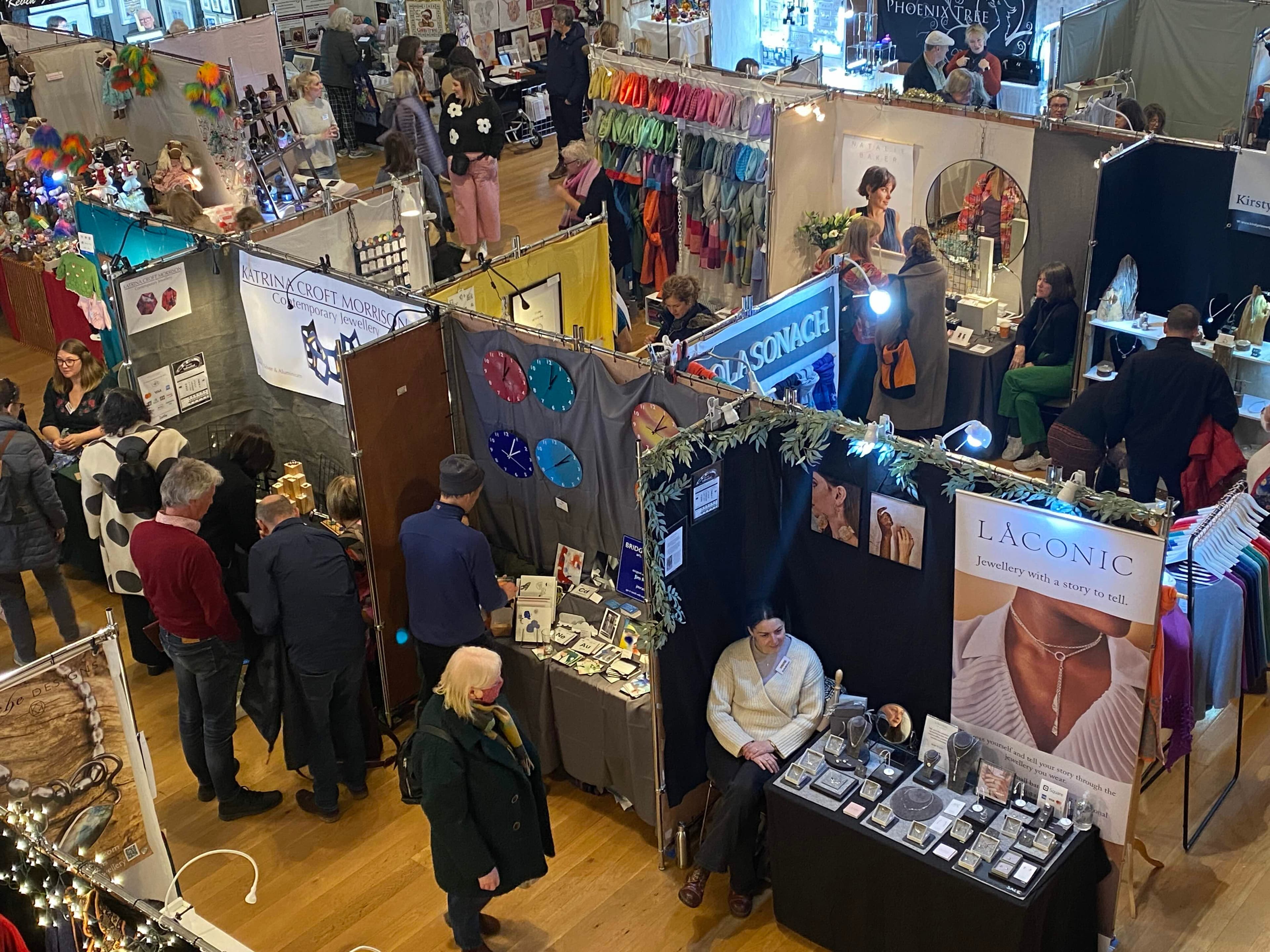 Craft fair stalls in Assembly Rooms Music Hall