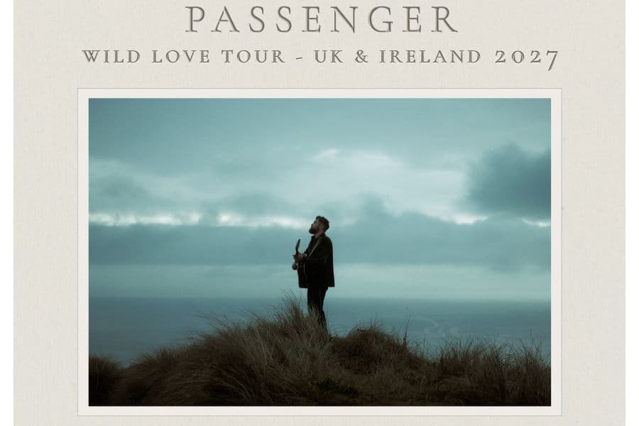 Poster advertising Passenger's 'Wild Love Tour' in 2027