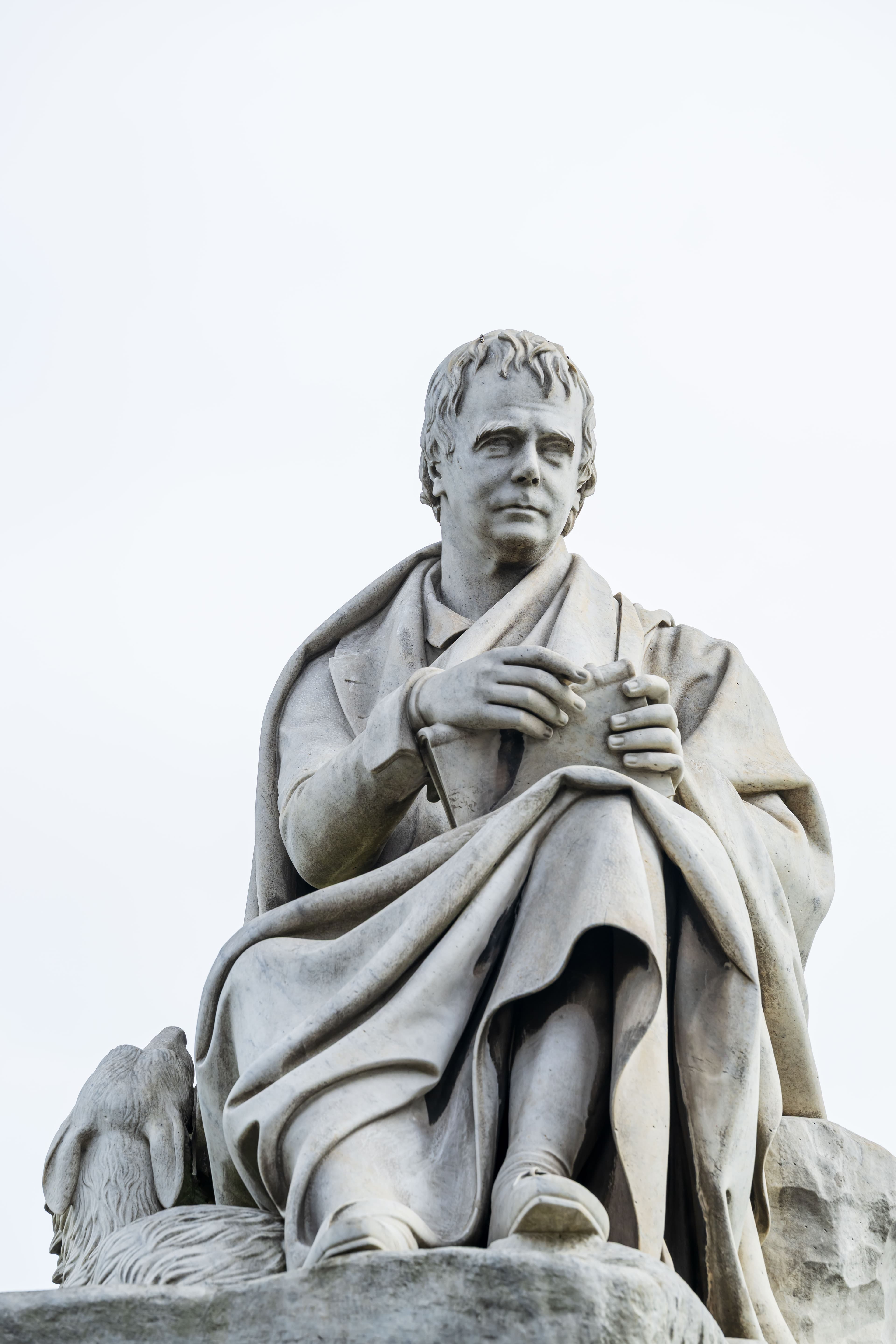 Marble statue of Walter Scott