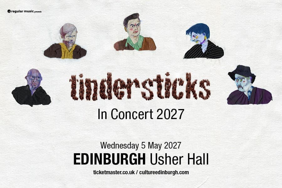 Image shows drawings of Tindersticks band members