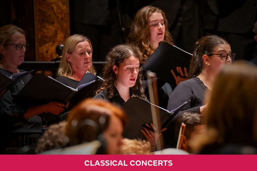 RSNO Chorus singing on stage