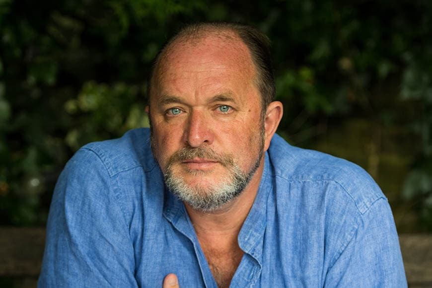 Image of William Dalrymple wearing blue shirt
