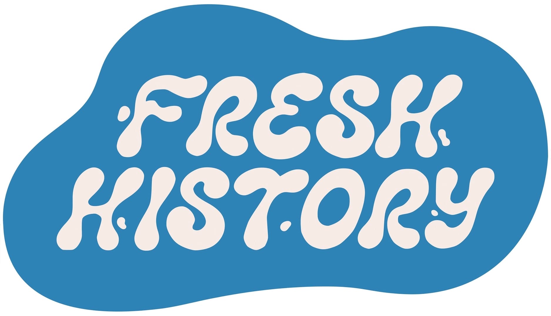 The words 'Fresh History' appear in white text featured on a blue background 