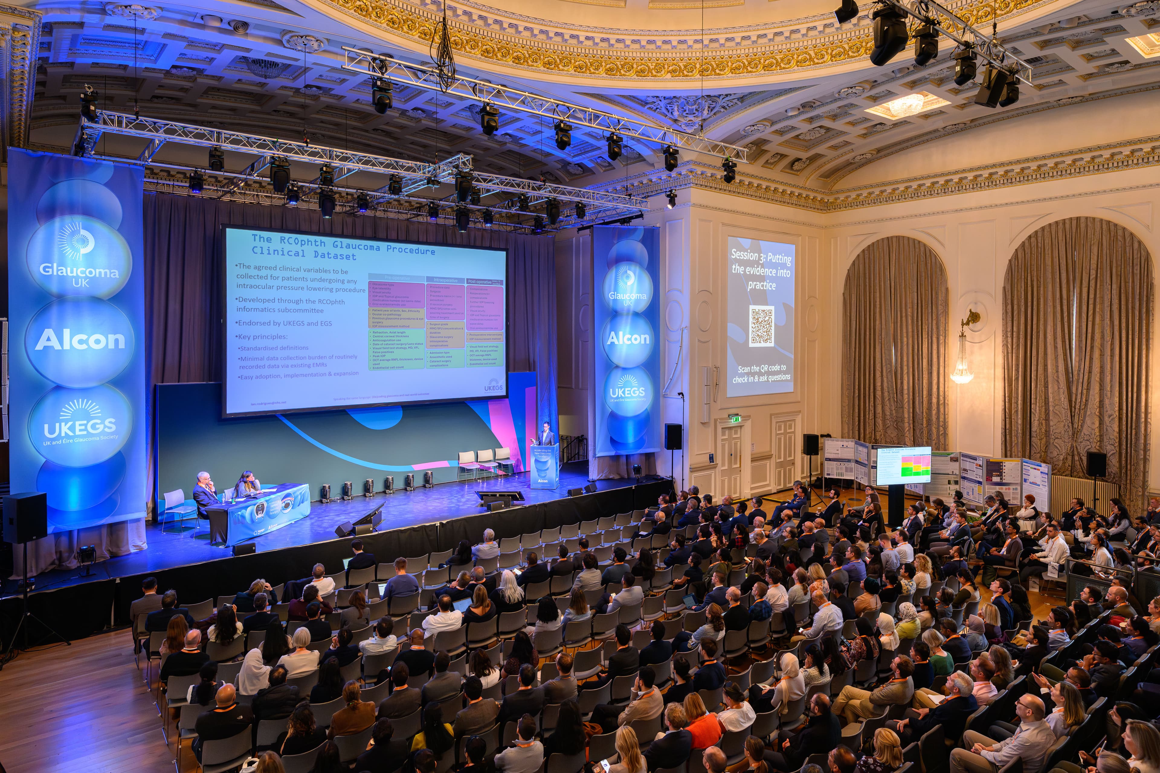 Glaucoma conference in Assembly Rooms Music Hall.