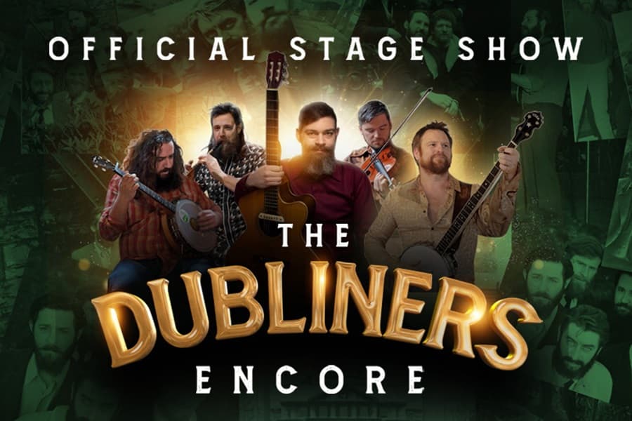 Image shows Dubliners holding instruments