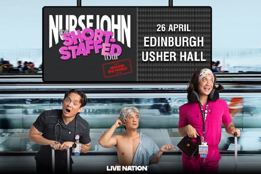 Image of Nurse John characters in airport