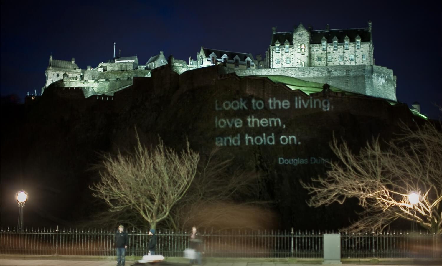 A Poetry Project on Edinburgh Castle - City of Literature. Photo by Chris Scott- 
