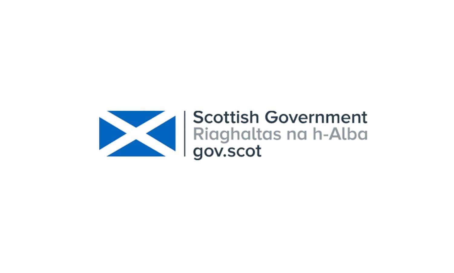 Scottish Government logo with Saltire Flag