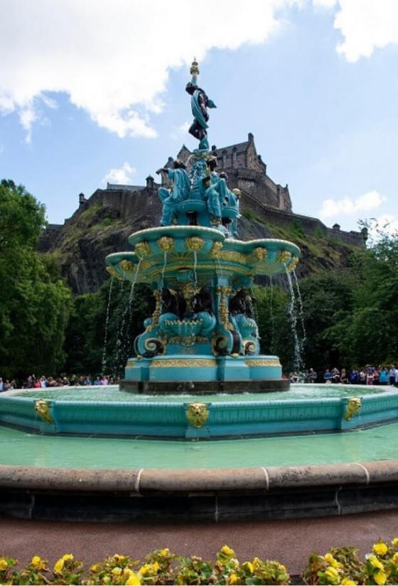 Ross Fountain in West Princes Street Gardens, Edinburgh.