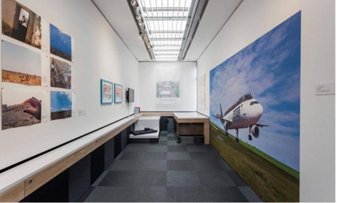 Travelling Gallery installation view - Spring 2019 Exhibition 'Displaced'